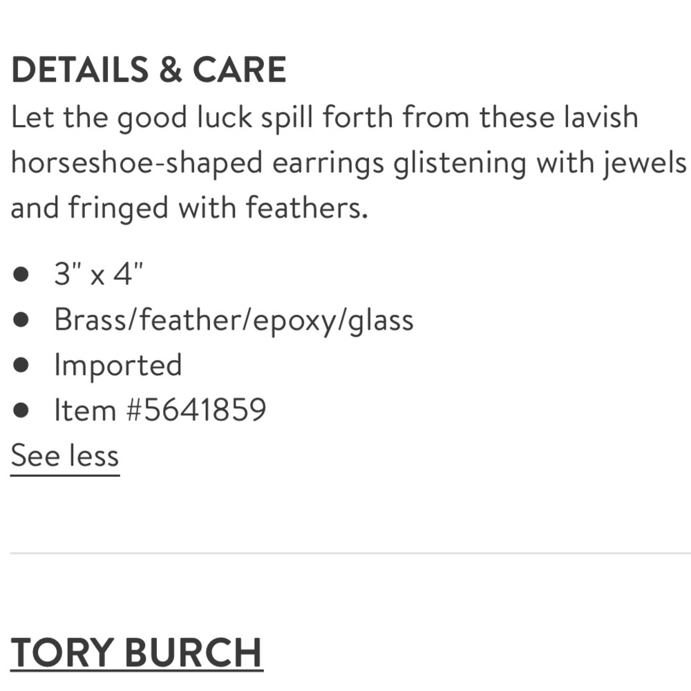 Tory Burch Embellished Feather Earrings - Picture 3 of 7